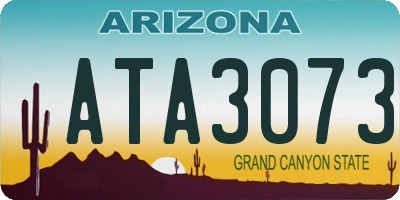 AZ license plate ATA3073