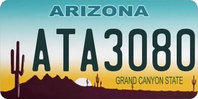 AZ license plate ATA3080