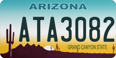 AZ license plate ATA3082