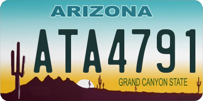 AZ license plate ATA4791