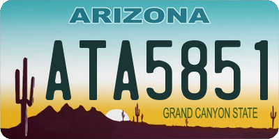 AZ license plate ATA5851