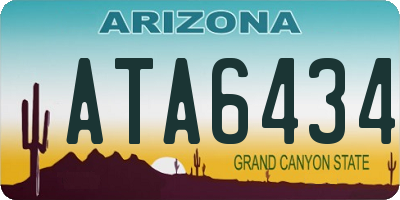 AZ license plate ATA6434