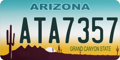 AZ license plate ATA7357