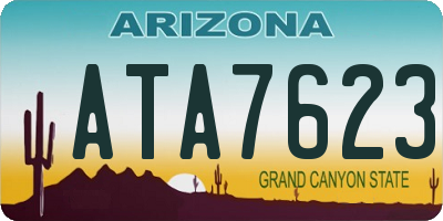 AZ license plate ATA7623