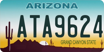 AZ license plate ATA9624