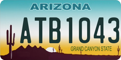 AZ license plate ATB1043