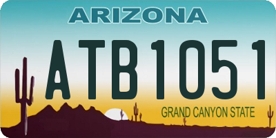 AZ license plate ATB1051