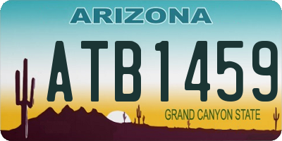 AZ license plate ATB1459