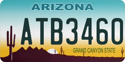 AZ license plate ATB3460