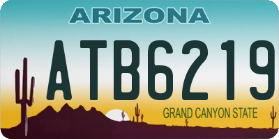 AZ license plate ATB6219