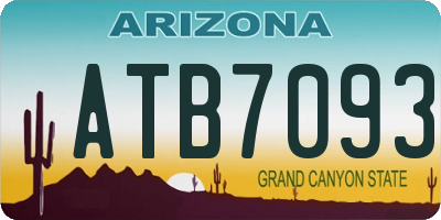 AZ license plate ATB7093