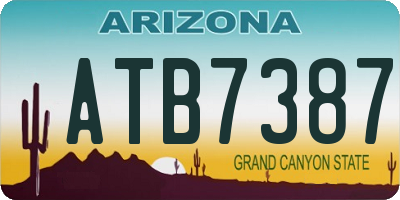 AZ license plate ATB7387