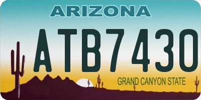 AZ license plate ATB7430