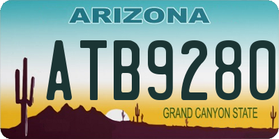 AZ license plate ATB9280