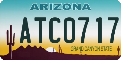 AZ license plate ATC0717