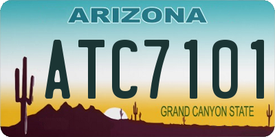 AZ license plate ATC7101