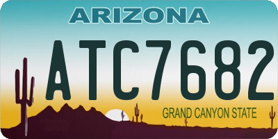AZ license plate ATC7682