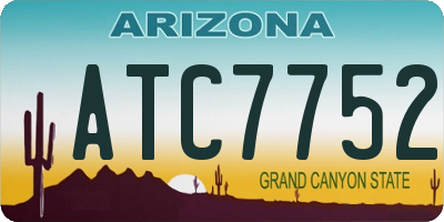 AZ license plate ATC7752
