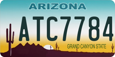 AZ license plate ATC7784