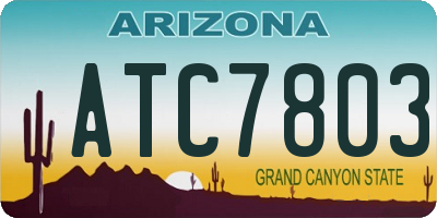 AZ license plate ATC7803