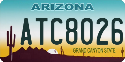 AZ license plate ATC8026