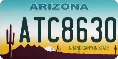 AZ license plate ATC8630