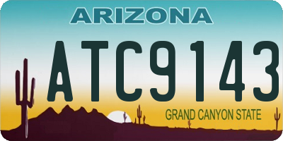 AZ license plate ATC9143