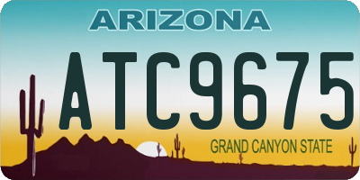 AZ license plate ATC9675