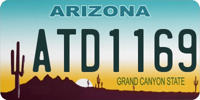 AZ license plate ATD1169