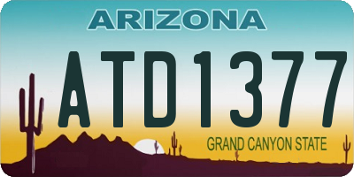AZ license plate ATD1377