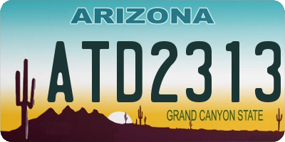 AZ license plate ATD2313