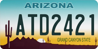 AZ license plate ATD2421