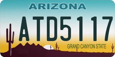 AZ license plate ATD5117