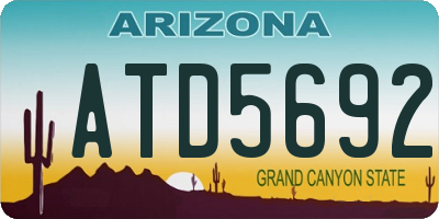 AZ license plate ATD5692