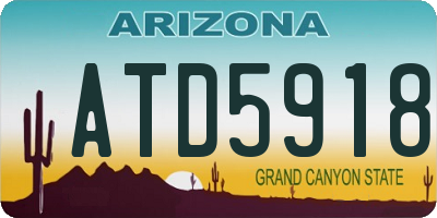 AZ license plate ATD5918