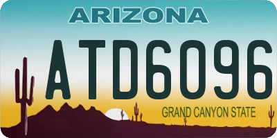 AZ license plate ATD6096
