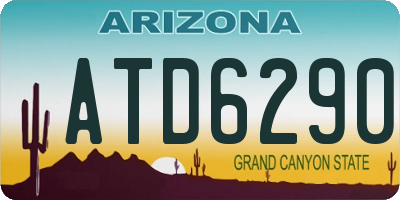 AZ license plate ATD6290