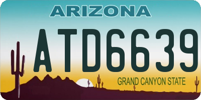 AZ license plate ATD6639