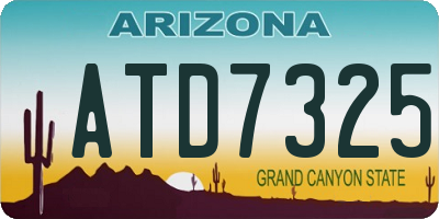 AZ license plate ATD7325
