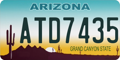AZ license plate ATD7435