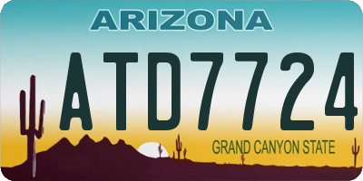 AZ license plate ATD7724
