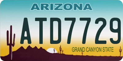 AZ license plate ATD7729
