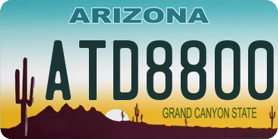 AZ license plate ATD8800