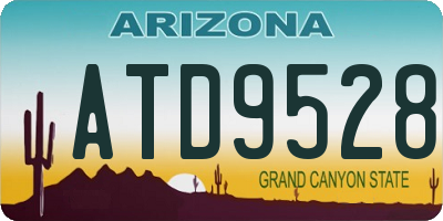 AZ license plate ATD9528