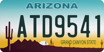 AZ license plate ATD9541