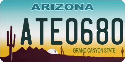 AZ license plate ATE0680