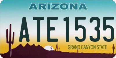 AZ license plate ATE1535
