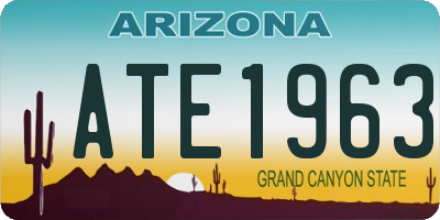 AZ license plate ATE1963