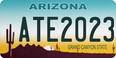 AZ license plate ATE2023
