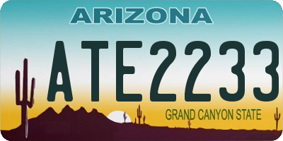 AZ license plate ATE2233